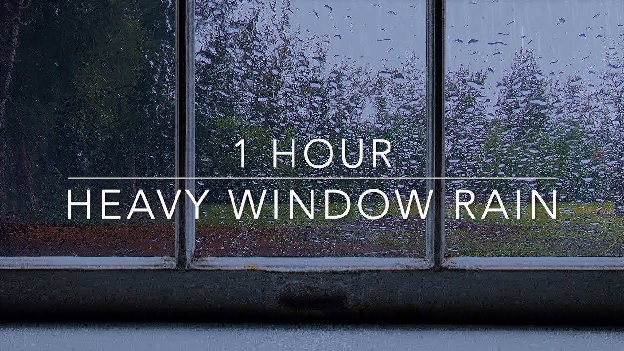 Rain On Window - Sleep Sounds Rain - 1 Hour Rain ASMR