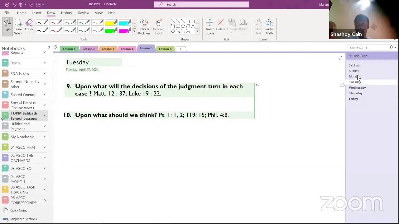 01 05 2021 Sabbath School SC