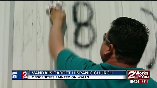 Vandals target hispanic church