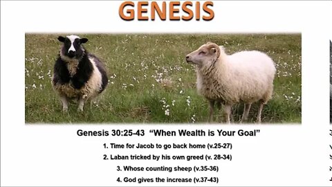 Genesis 30:25-43 “When Wealth is Your Goal” - Calvary Chapel Fergus Falls