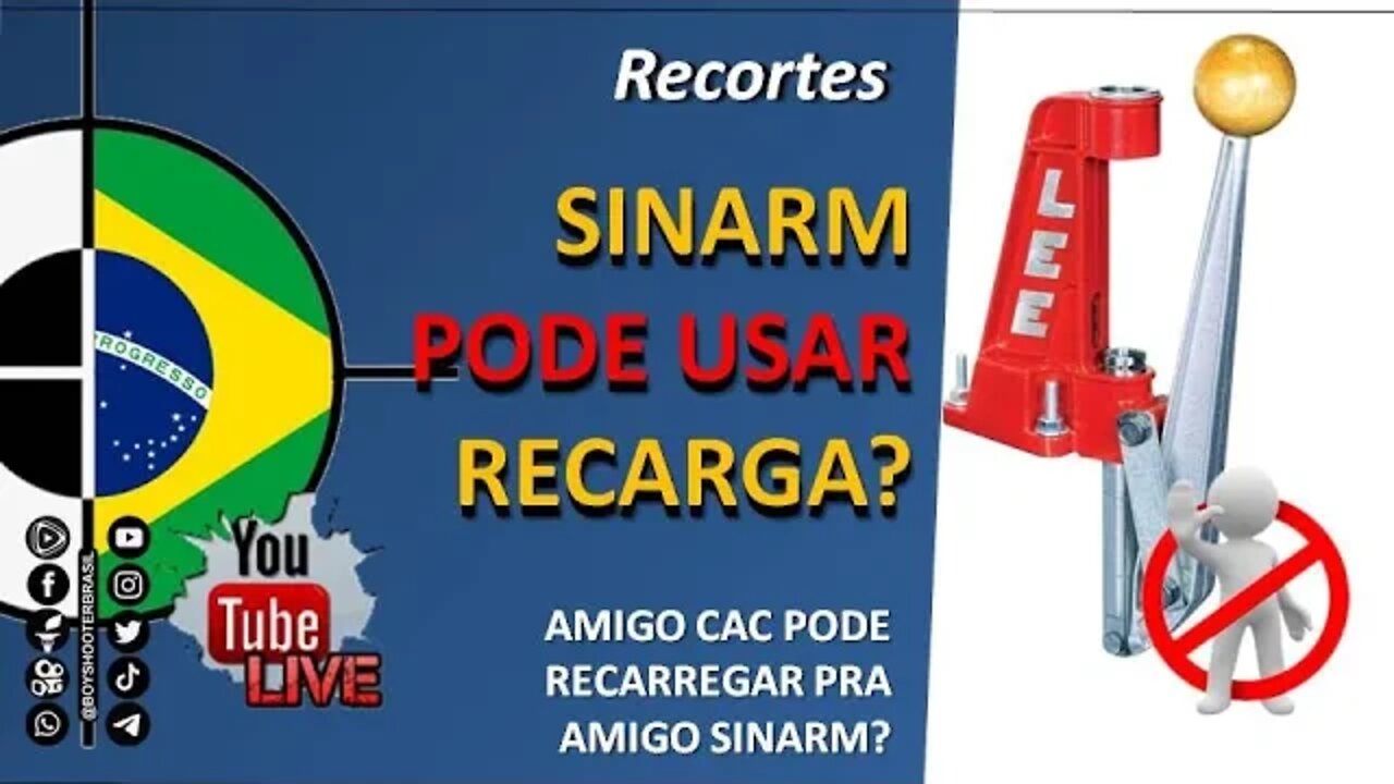 ✂️RECORTES: Recarga em equipamento SINARM