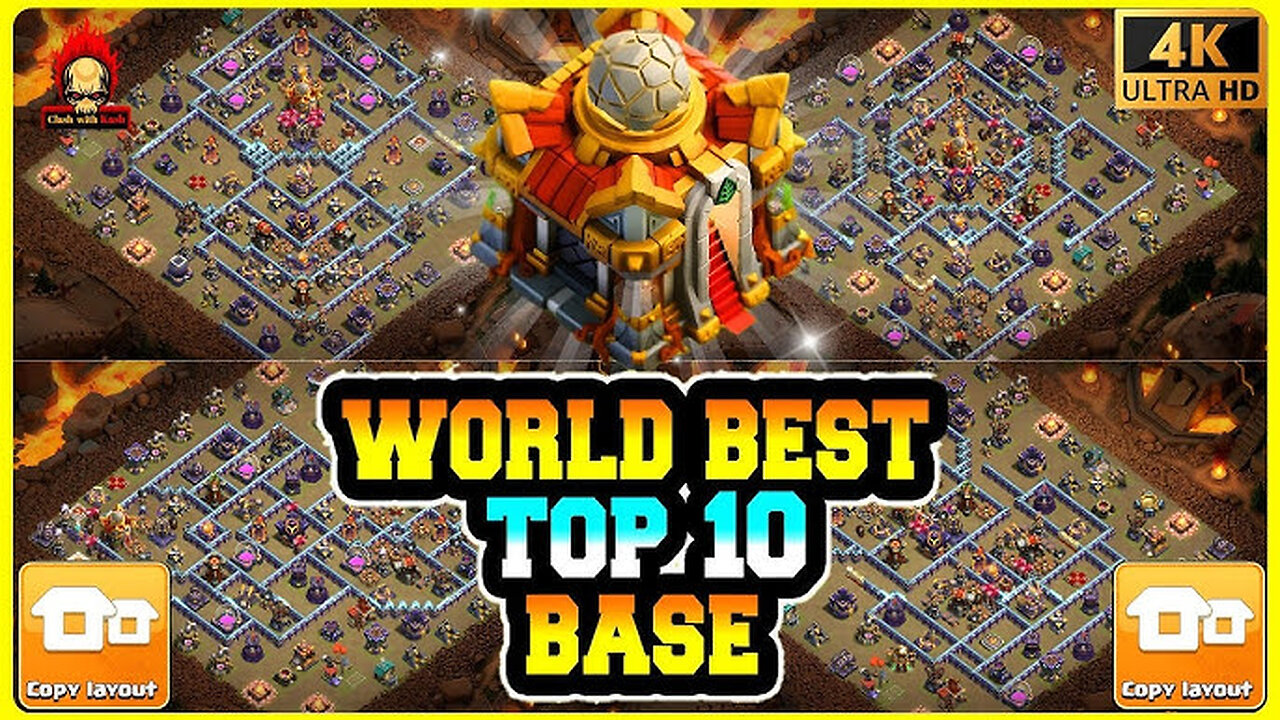 Top War Base TH16 with Link, Anti Everything - CWL Defence Base 2024 - Clash of Clans