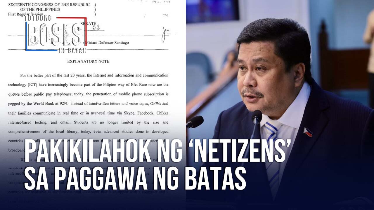 Pakikilahok ng netizens sa pagrepaso at paggawa ng mga batas, ipinanukala ni Sen. Jinggoy