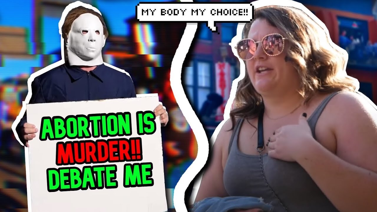 Debating Abortion Dressed as Michael Myers