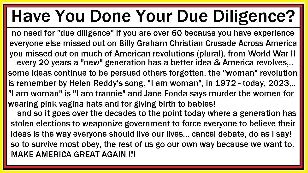 Have You Done Your Due Diligence