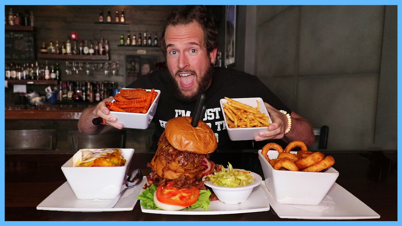 An INCREDIBLE BBQ Burger Challenge (One of My Favorites!)