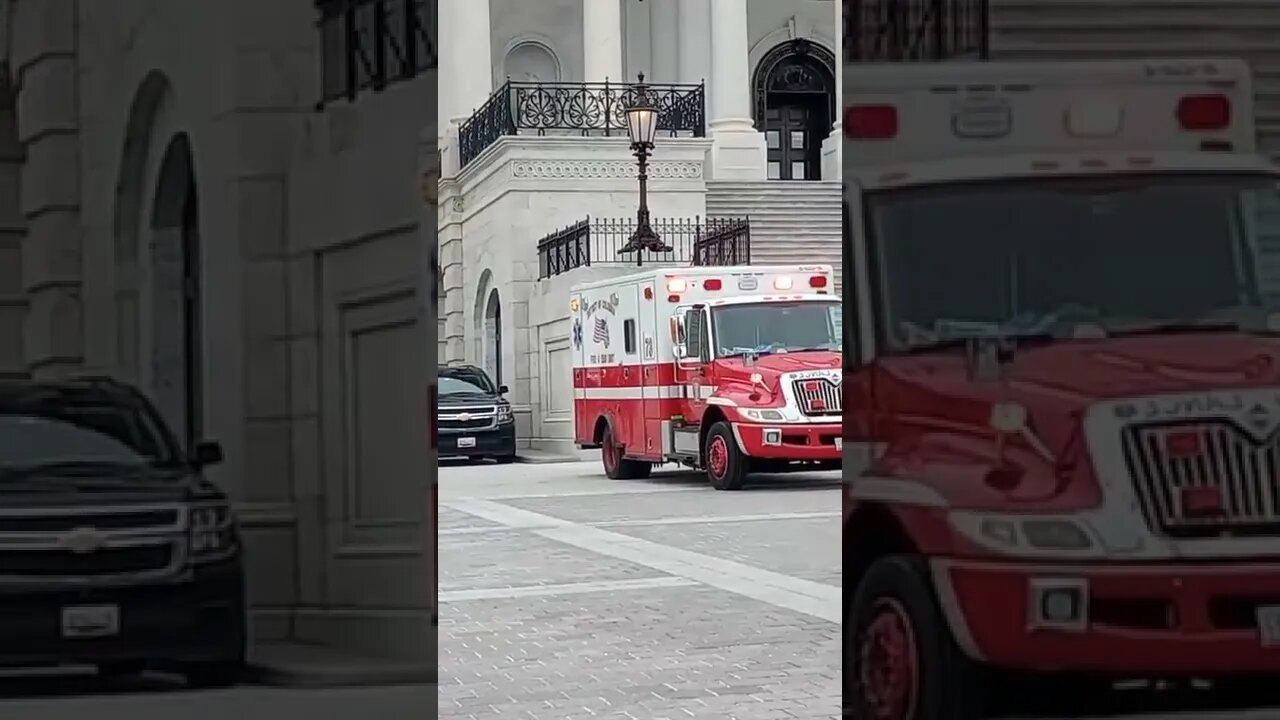 6/7/22 Nancy Drew-Video 4-Up Close at Capitol-Ambulance(kid coming out) and Pelosi Jokes