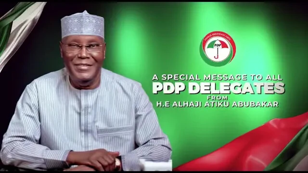 WATCH ATIKU FULL SPEECH TO PEOPLES DEMOCRATIC PARTY DELEGATE | 2023 ELECTIONS