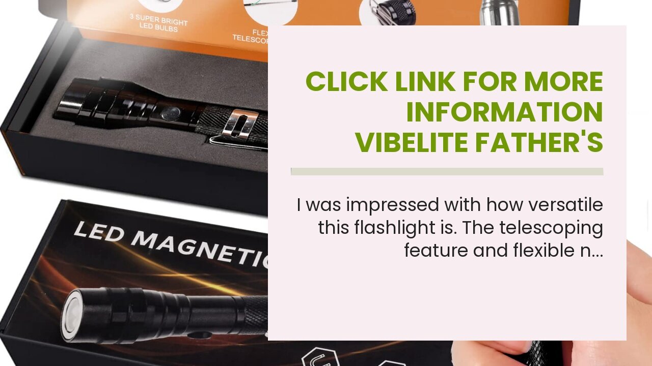 Click link for more information VIBELITE Father's Day Gifts Extendable Magnetic Flashlight with...