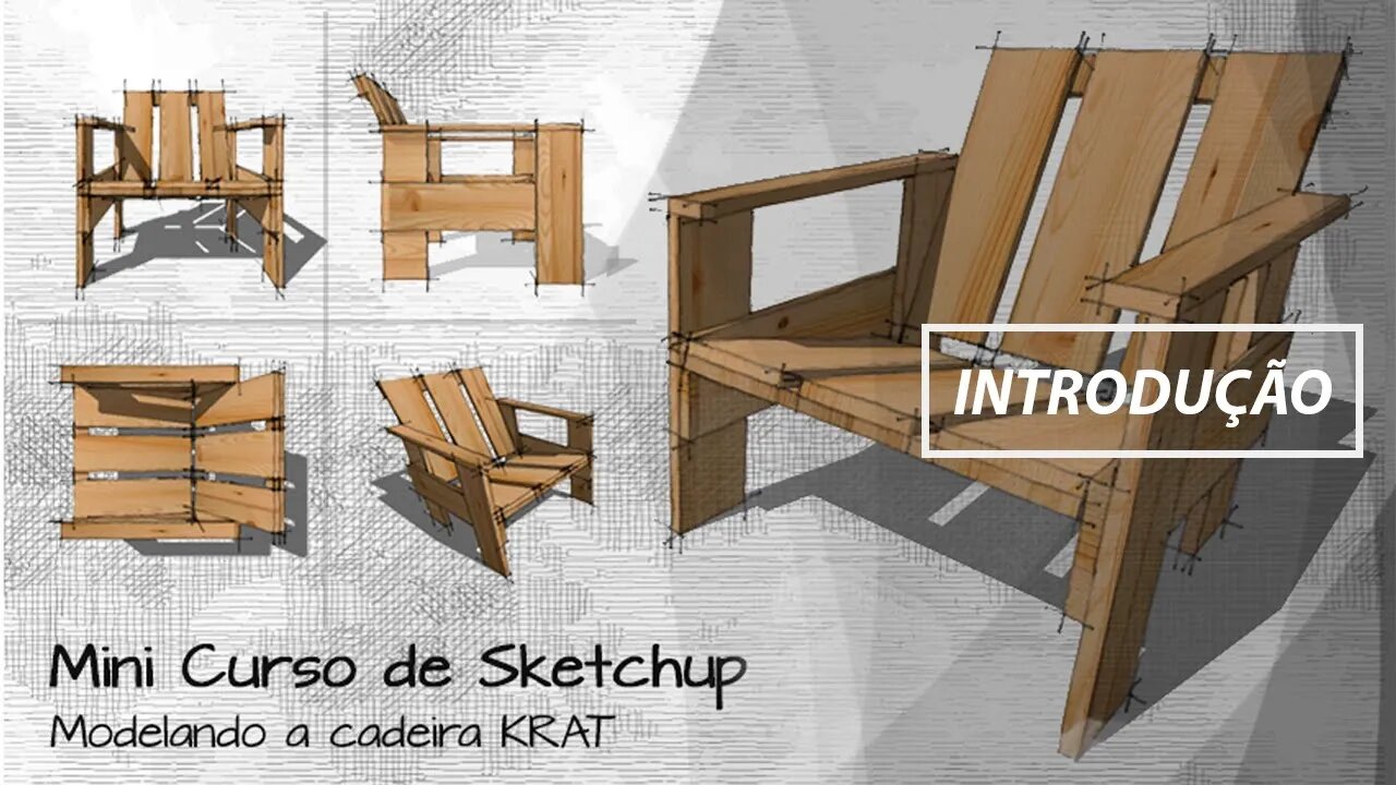 CURSO DE SKETCHUP GRÁTIS - MODELAGEM DE UMA CADEIRA