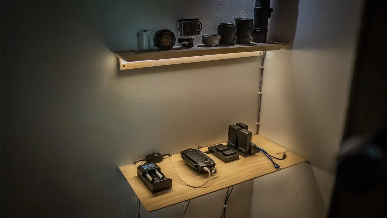 DIY charging station with LED backlight built for cheap!