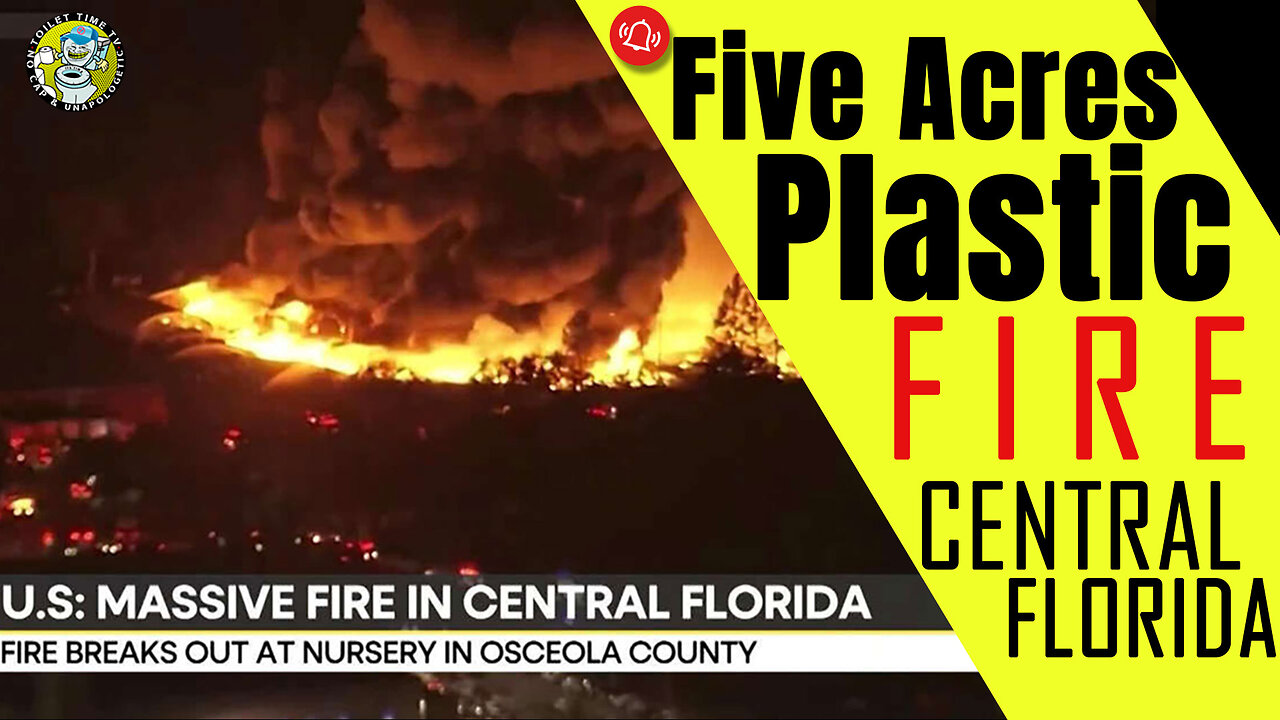 Massive Plastic Fire - Five Acres - Central Florida