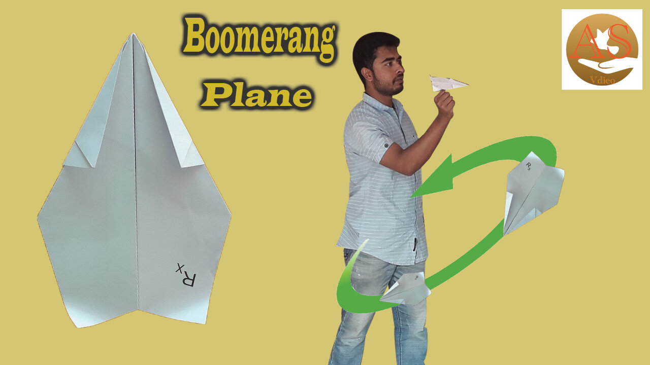 How to Make Boomerang Plane Ver 37 origami boomerang plane