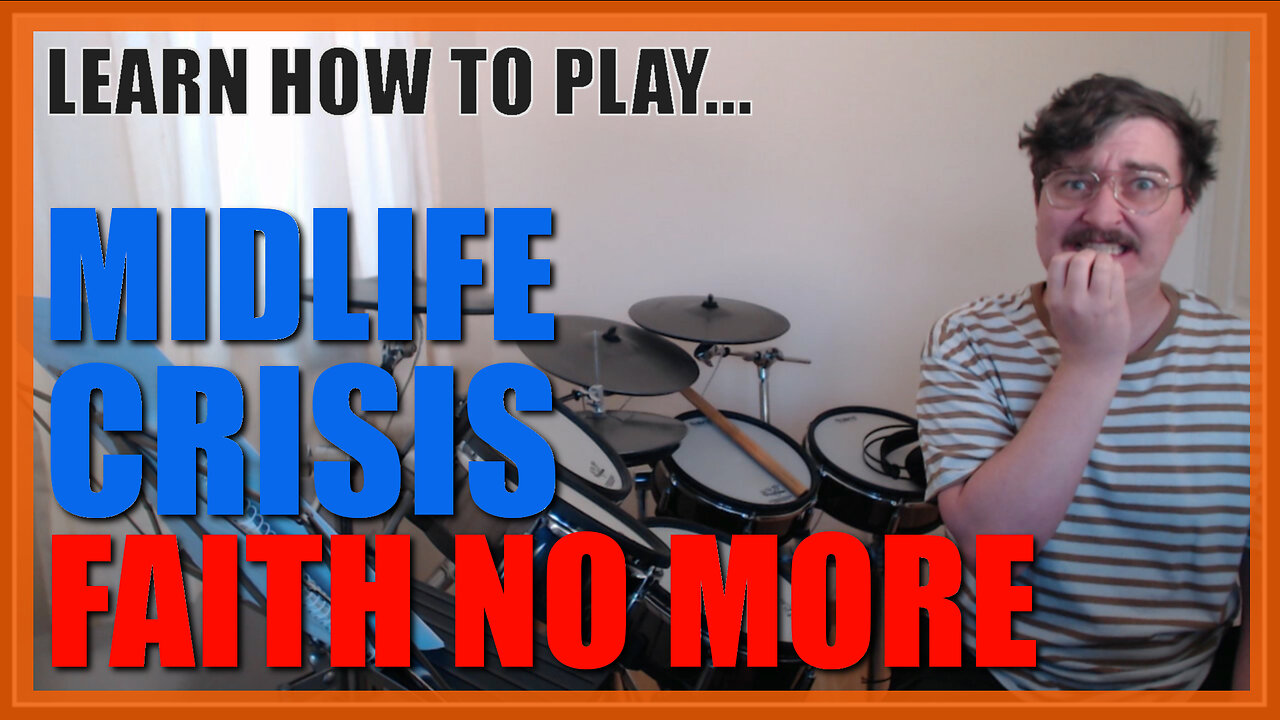 ★ Midlife Crisis (Faith No More) ★ Drum Lesson PREVIEW | How To Play Song (Mike Bordin)