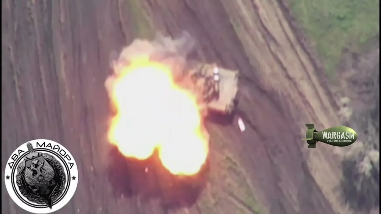 Russian 'Lancet' kamikaze drone whacks tank near Bakhmut