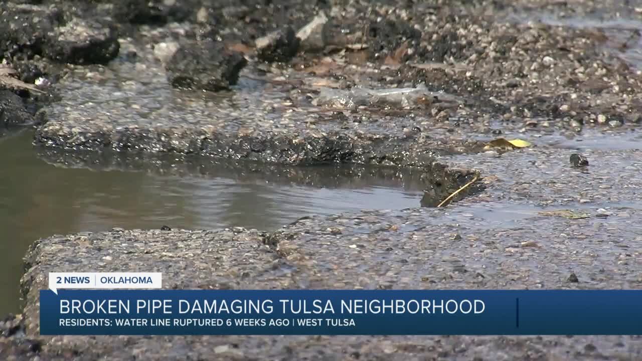 Broken Pipe Damaging Tulsa Neighborhood