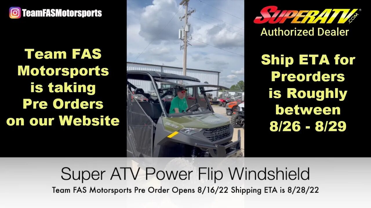 Super ATV Power Flip Windshield