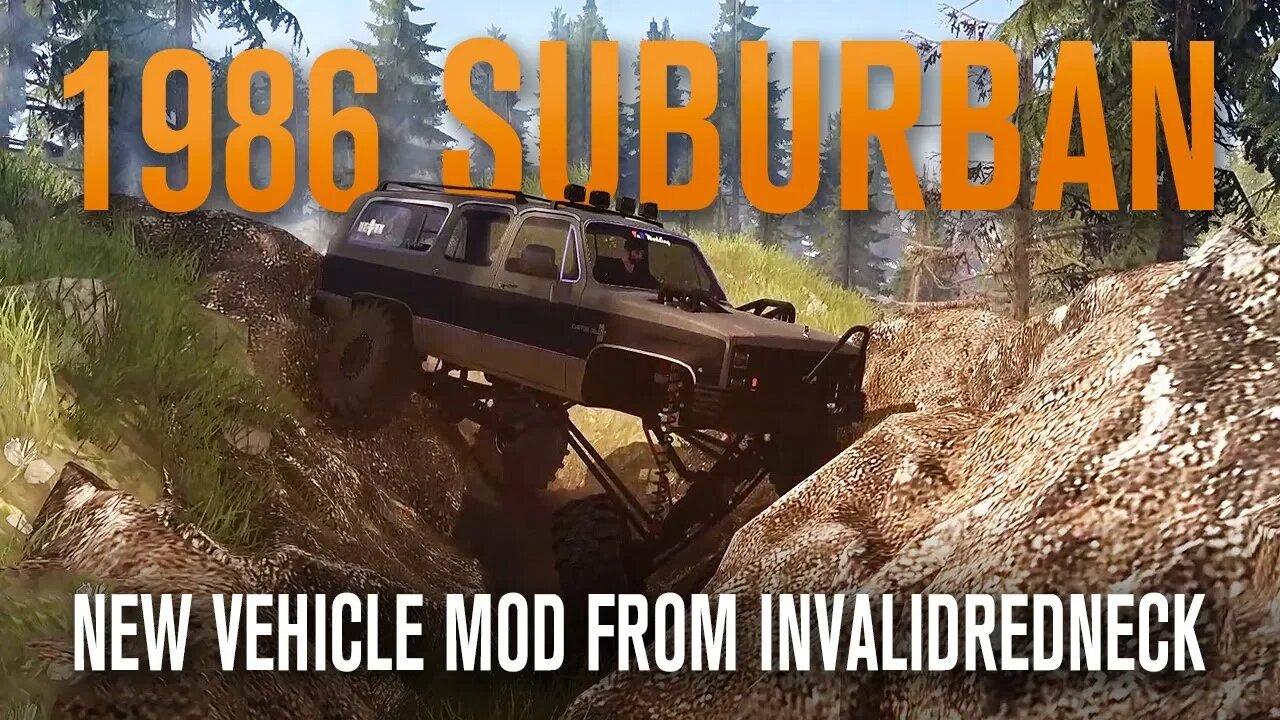 1986 CHEVY SUBURBAN | FIRST LOOK AT NEW MUDRUNNER VEHICLE MOD FROM INVALIDREDNECK