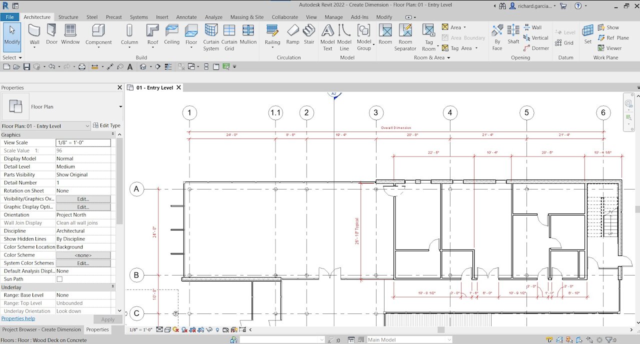 REVIT 2022 ARCHITECTURE LESSON: PLACE DIMENSIONS