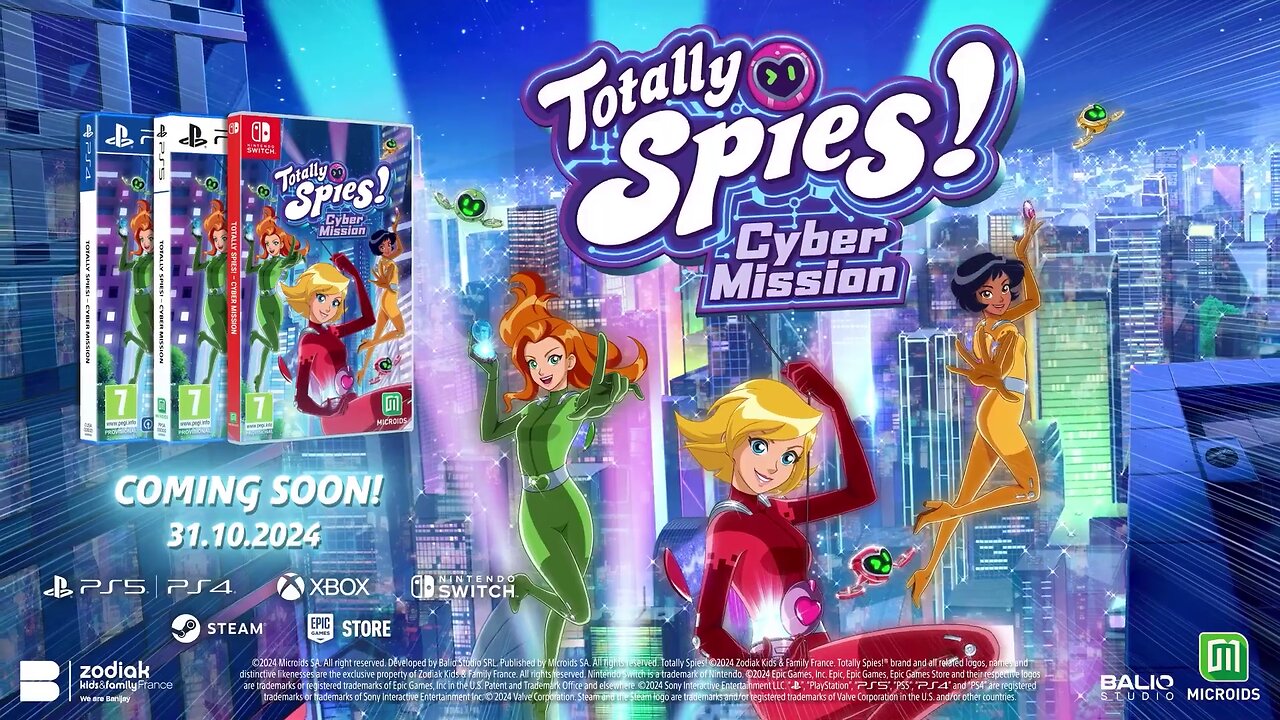 Totally Spies! Cyber Mission - Official Reveal Teaser Trailer [Nintendo Switch and Playstation 4]