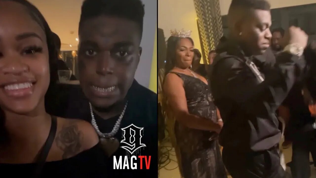 Kodak Black Cuts Up On The Dancefloor At Mom's All Black Party!🕺🏾