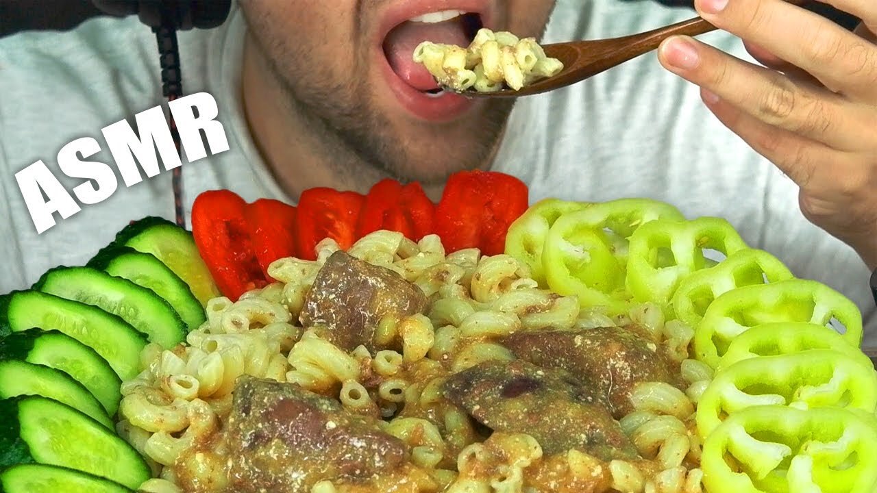 ASMR HOMEMADE FOOD | MACARONI + FRIED LIVER | EATING SOUND (NO TALKING) 🎧 BEST SOUND