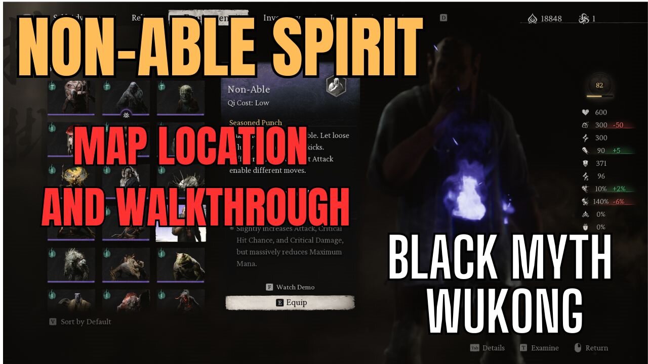 Black Myth Wukong: Non-Able Spirit Guide