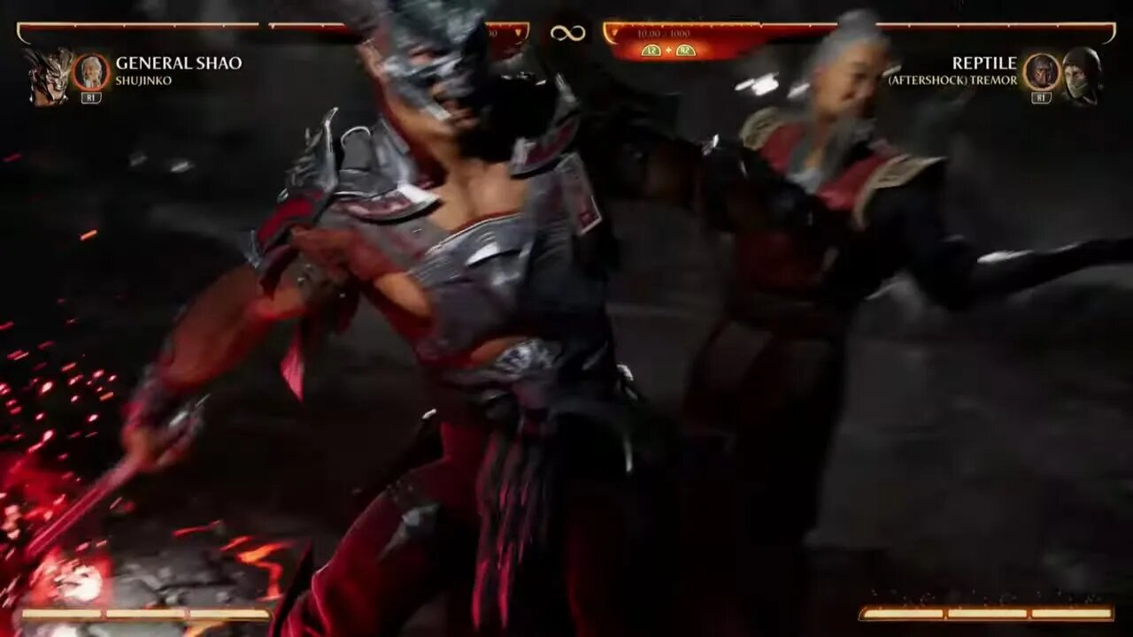 Mortal Kombat 1 2023 General Shao & Shujinko Kameo Fatal Blow