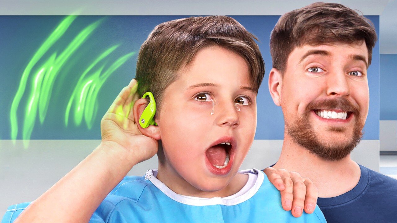 1,000 Deaf People hear for the first Time. Mr Beast gives 10,000 Dollars.