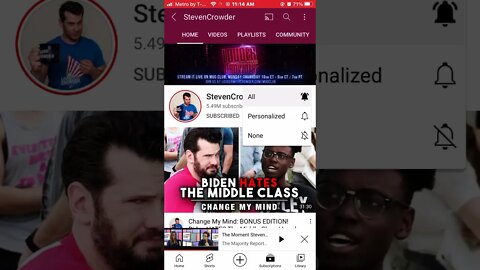 Proof that Steven Crowder is being censored and I’m being unsubscribe from him