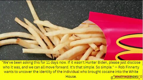 We've been asking this for 11 days now. If it wasn't Hunter Biden, please just disclose who it was