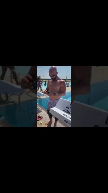 CAN YOU BEAT MY TIME!? 10 clapping push-ups, 50 yd swim, Rubik’s cube #shorts #fitnesschallenge