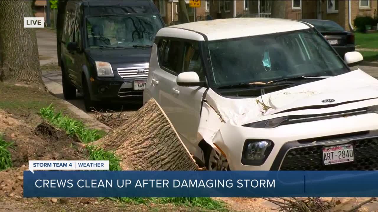 Intense storms down trees, flood streets in Bay View