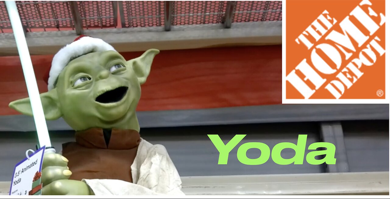 🎄Home depot Christmas Yoda animatronic in-store demo🎅🏻