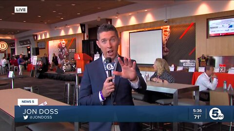 Jon Doss reports live from the Taste of the Browns on News 5 at 5