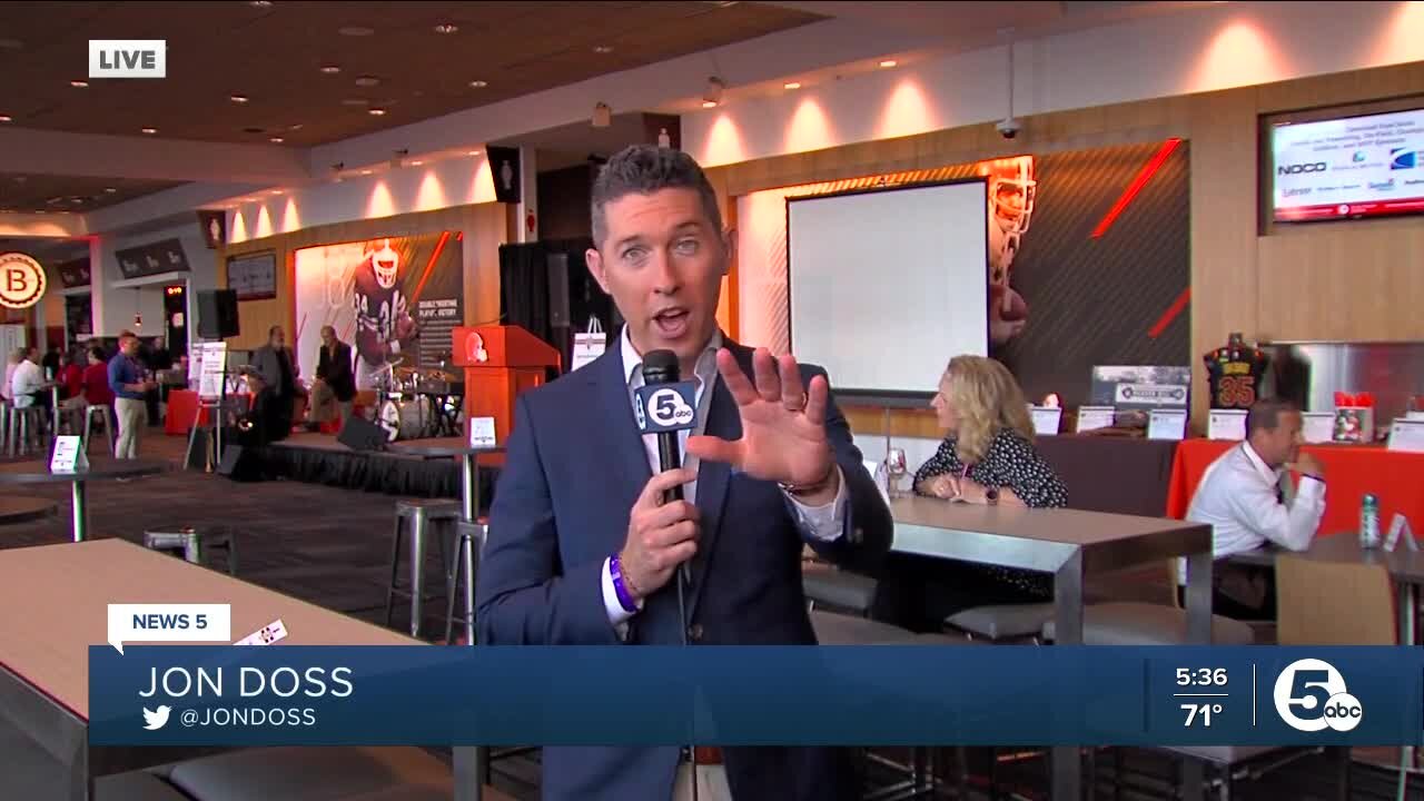 Jon Doss reports live from the Taste of the Browns on News 5 at 5
