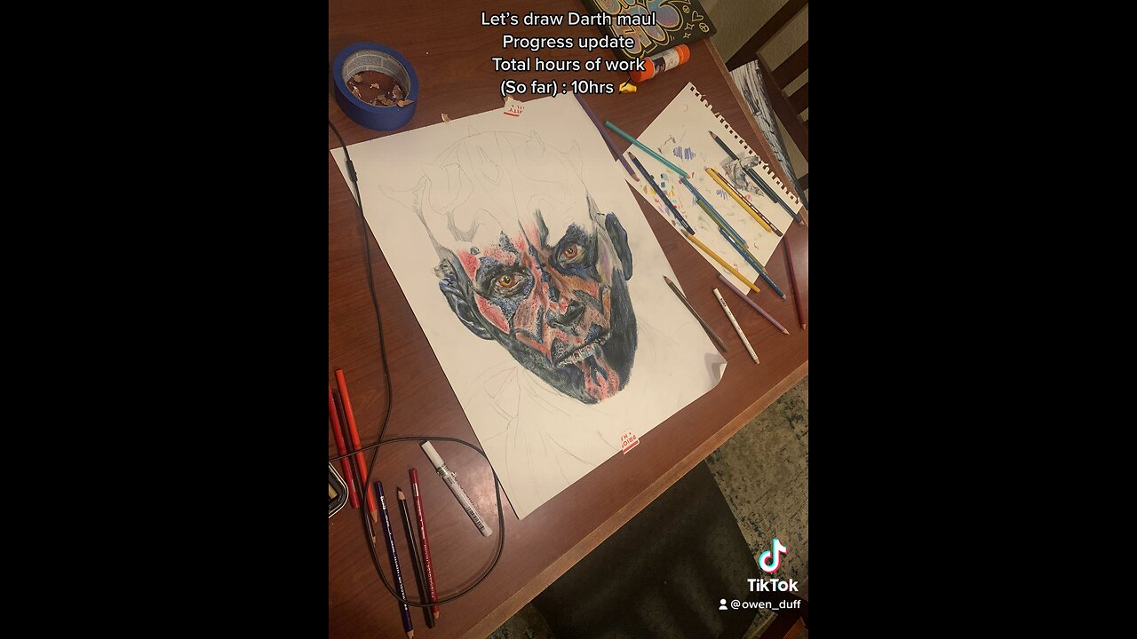 Darth maul drawing update progress