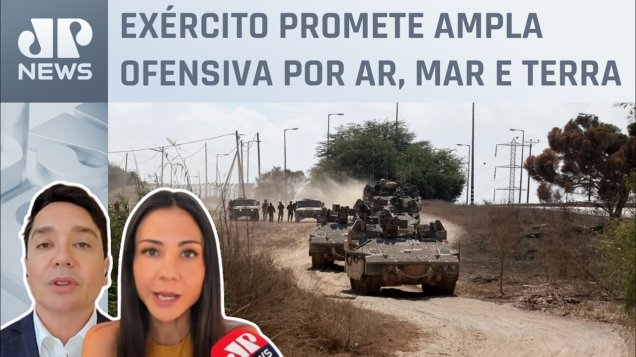 Tropas israelenses preparam entrada em Gaza; Amanda Klein e Claudio Dantas analisam