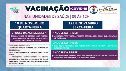 Vacinação contra Covid-19 é retomada em Teófilo Otoni