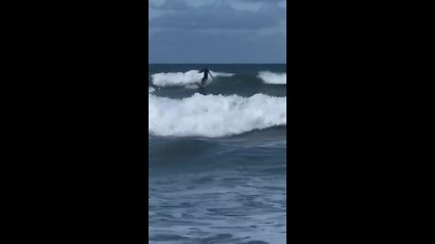 Surfing Florida 5’ 5” on some chop