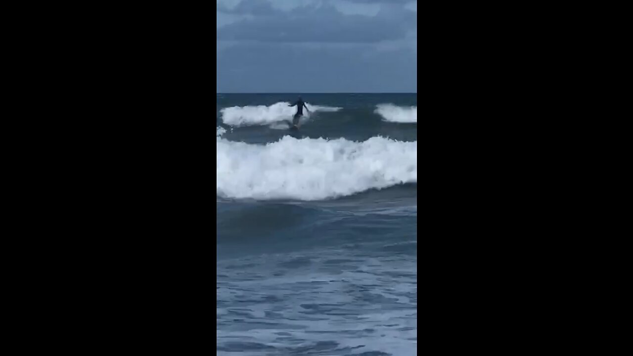 Surfing Florida 5’ 5” on some chop