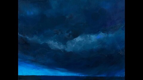 Rushing blue mountain stream ASMR v1