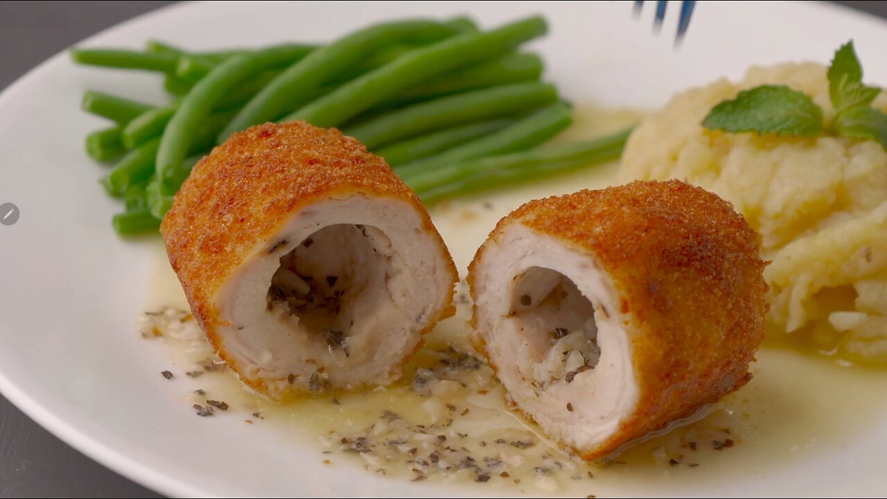 Chicken Kiev recipe | Garlic Butter stuffed Chicken Breast