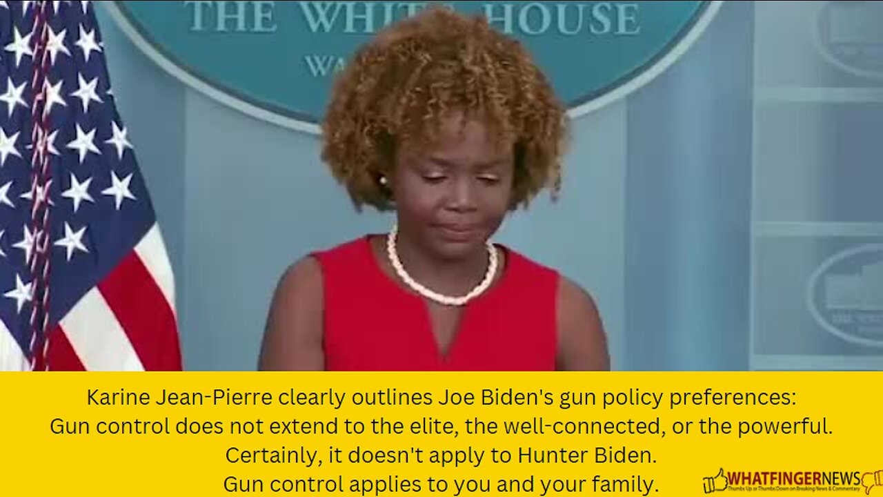 Karine Jean-Pierre clearly outlines Joe Biden's gun policy preferences: