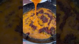 Chorizo and eggs grilled cheese breakfast sandwich