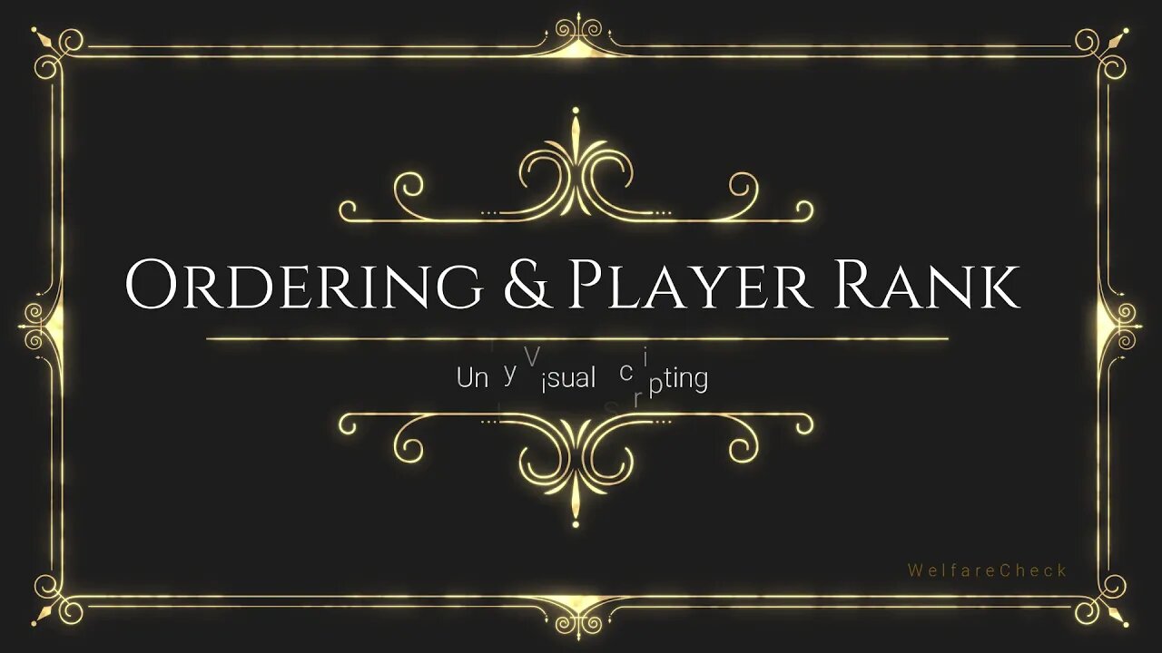 Ordering & Player Rank - Unity Visual Scripting / Bolt