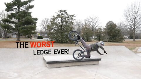 THIS IS THE ** WORST ** LEDGE EVER BUILT AT A SKATEPARK!