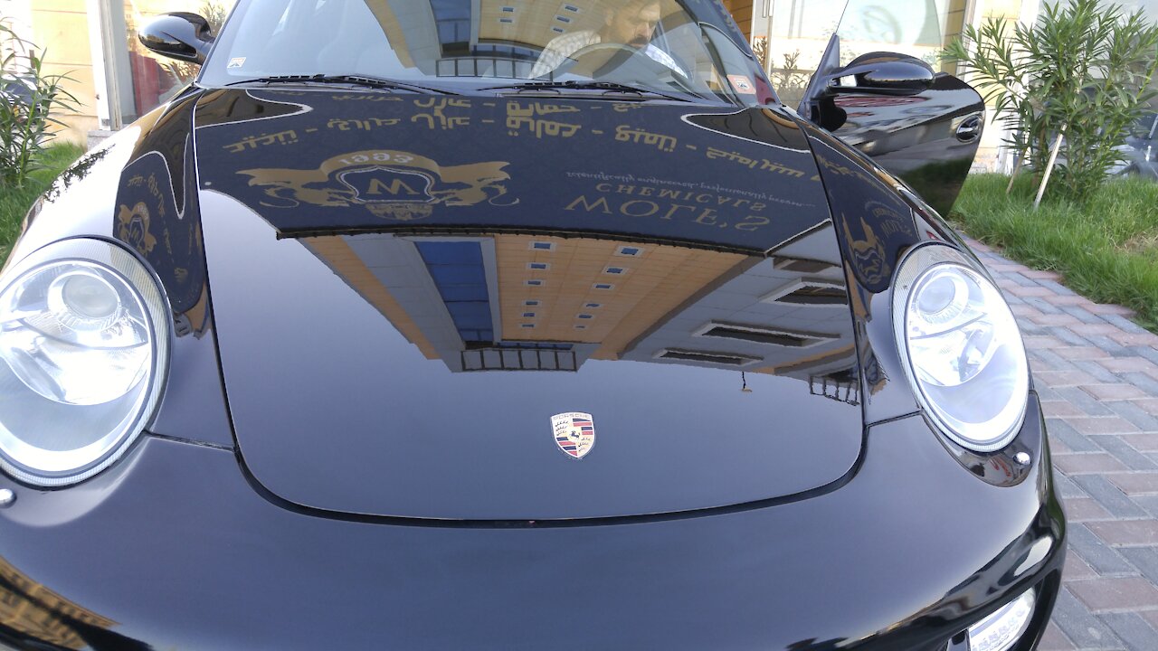 Polishing a Porsche