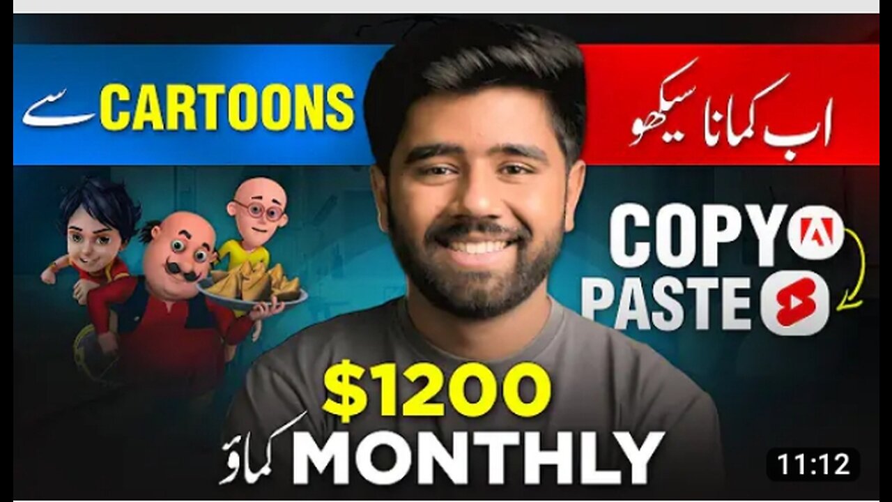 How to make money online by making cartoon YouTube shorts