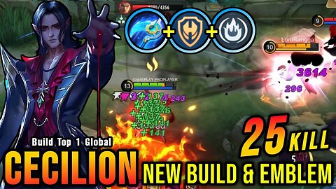 100% immortal! Cecilion New Build and Emblem for 25 Kills! - Create the World's Best Cecilion ~ MLBB